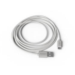 CABLE GROOVY USB-A A MICRO USB LONGITUD 2 MT COLOR BLANCO