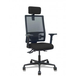 SILLA DE DIRECCION PYC BORMATE RESPALDO MALLA NEGRA ASIENTO BALI NEGRO BRAZOS 2D CABECERO REGULABLE