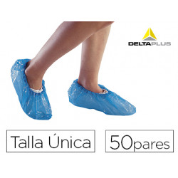 CUBRE CALZADO DELTA PLUS POLIETILENO AZUL TALLA UNICA CAJA DE 50 PARES