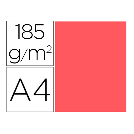 CARTULINA GUARRO DIN A4 CORAL 185 GR
