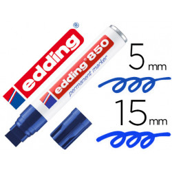 ROTULADOR EDDING MARCADOR PERMANENTE 850 AZUL PUNTA BISELADA 5-15 MM RECARGABLE