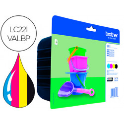 INK-JET BROTHER LC221VAL DCP-J562DW / MFC-J480DW / 680DW / 880DW MULTIPACK 4 COLORES NEGRO / AMARILL