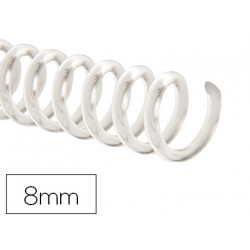 ESPIRAL PLASTICO Q-CONNECT TRANSPARENTE 32 5:1 8MM 1,8MM CAJA DE 100 UNIDADES