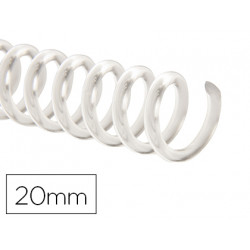 ESPIRAL PLASTICO Q-CONNECT TRANSPARENTE 32 5:1 20MM 2MM CAJA DE 100 UNIDADES