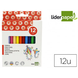 LAPICES CERA LIDERPAPEL CAJA DE 12 UNIDADES COLORES SURTIDOS