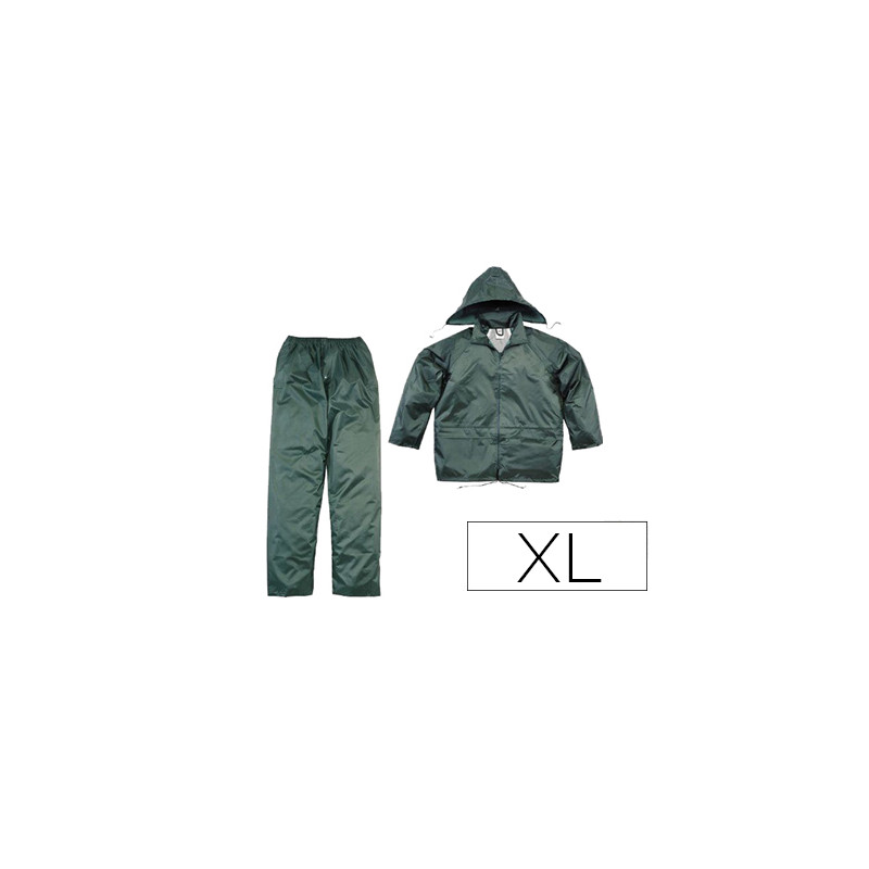 CONJUNTO DE LLUVIA DELTAPLUS 400 POLIESTER/PVC VERDE TALLA XL