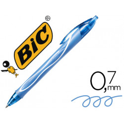 BOLIGRAFO BIC GELOCITY QUICK DRY RETRACTIL TINTA GEL TURQUESA PUNTA DE 0,7 MM