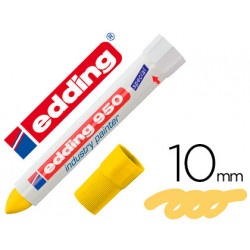 ROTULADOR EDDING PERMANENTE 950 PASTA OPACA AMARILLA PUNTA REDONDA 10 MM PARA SUPERFICIES OXIDADAS O