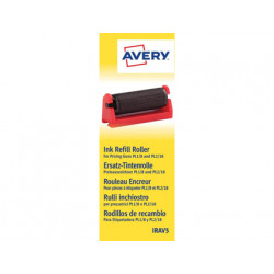 RODILLO ENTINTADOR AVERY PARA ETIQUETADORA PL1/8 Y PL2/18 COLOR NEGRO CAJA DE 5 UNIDADES