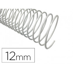 ESPIRAL METALICO Q-CONNECT BLANCO 64 5:1 12 MM 1MM CAJA DE 200 UNIDADES