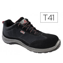 ZAPATOS DE SEGURIDAD DELTAPLUS ASTI PIEL DE SERRAJE AFELPADO SUELA DE COMPOSITE NEGRO TALLA 41