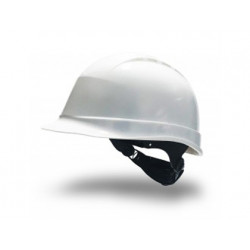 CASCO FARU DE PROTECCION POLIETILENO CON RULETA Y ATALAJE 6 PUNTOS VENTILADO COLOR BLANCO