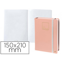 LIBRETA QUO VADIS LIFE JOURNAL INFINITE DOTS PUNTOS 15X21 CM 224 HOJAS TAPA SIMILPIEL ROSA