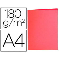 SUBCARPETA LIDERPAPEL A4 ROJO PASTEL 180G/M2