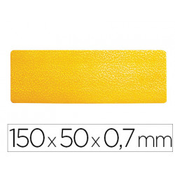 SIMBOLO ADHESIVO DURABLE PVC FORMA DE LINEA PARA DELIMITACION SUELO AMARILLO 150X50X0,7 MM PACK DE 1