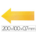 SIMBOLO ADHESIVO DURABLE PVC FORMA DE FLECHA PARA DELIMITACION SUELO AMARILLO 200X100X0,7 MM PACK DE