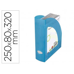 REVISTERO PLASTICO Q-CONNECT AZUL TRANSLUCIDO