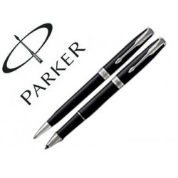 JUEGO PARKER DUO SONNET LACA NEGRA CT BOLIGRAFO + ROLLER