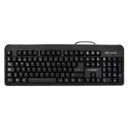 TECLADO Q-CONNECT NEGRO CON CABLE 1,5 M COMPATIBLE WINDOWS