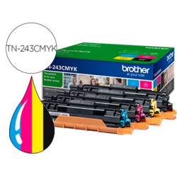 TONER BROTHER TN243CMYK DCP-L3510CDW / HL-L3270CDW / MFC-L3710CW MULTIPACK NEGRO AMARILLO MAGENTA CI