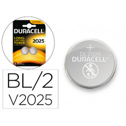 PILA DURACELL ALCALINA BOTON CR2025 BLISTER 2 UNIDADES