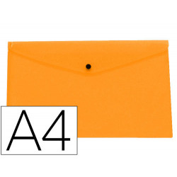 CARPETA LIDERPAPEL DOSSIER BROCHE POLIPROPILENO DIN A4 NARANJA FLUOR OPACO 50 HOJAS