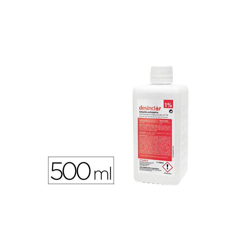 SOLUCION ANTISEPTICA CLORHEXIDINA DESINCLOR 1% BOTE DE 500 ML