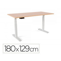 MESA ROCADA REGULABLE EN ALTURA ELECTRICAMENTE HASTA 129 CM ESTRUCTURA DE ACERO TABLERO 180 CM COLOR