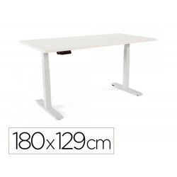 MESA ROCADA REGULABLE EN ALTURA ELECTRICAMENTE HASTA 129 CM ESTRUCTURA DE ACERO TABLERO 180 CM COLOR