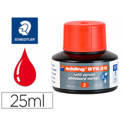 TINTA ROTULADOR EDDING PIZARRA BLANCA BTK-25 COLOR ROJO BOTE 25 ML