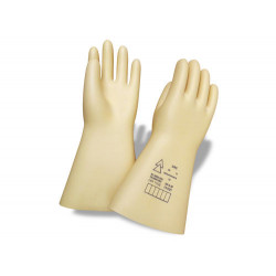 GUANTES FARU LATEX AISLANTE PROTECCION ELECTRICA HASTA 500 VOLTIOS CLASE 00 TALLA 9 COLOR BEIGE