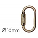 MOSQUETON FARU ACERO GALVANIZADO AUTOMATICO VIROLA 18 MM RESISTENCIA 25 KN