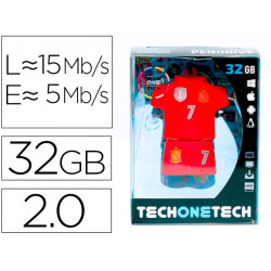 MEMORIA USB TECH ON TECH SELECCION FUTBOL ESPAÑA MUNDIAL BRASIL 32 GB