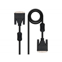 CABLE DVI NANOCABLE DUAL LINK 24+1/M-M COLOR NEGRO LONGITUD 3 M