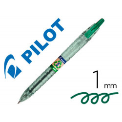 BOLIGRAFO PILOT ECOBALL PLASTICO RECICLADO TINTA ACEITE PUNTA DE BOLA 1 MM COLOR VERDE