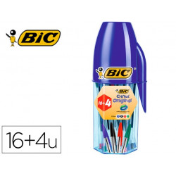 BOLIGRAFO BIC CRISTAL MEGA TUBO 16+4 UNIDADES COLORES SURTIDOS 8 AZULES / 5 NEGROS / 4 ROJOS/ 3 VERD