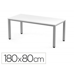 MESA DE OFICINA ROCADA EXECUTIVE 2003AD04 ALUMINIO/BLANCO 180X80 CM