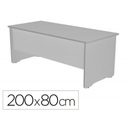 MESA DE OFICINA ROCADA WORK 2004AB02 ALUMINIO/GRIS 200X80 CM