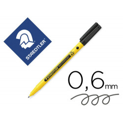 ROTULADOR STAEDTLER NORIS WRITING PEN 307 TINTA BASE DE AGUA PUNTA FINA TRAZO 0,6 MM NEGRO