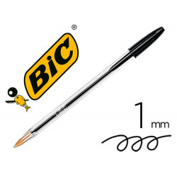 BOLIGRAFO BIC CRISTAL ORIGINAL TINTA NEGRA BOLSA DE 5 UNIDADES