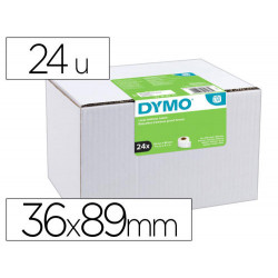 ETIQUETA ADHESIVA DYMO LABELWRITER PARA DIRECCION 36X89 MM BLANCA PACK DE 24 ROLLOS