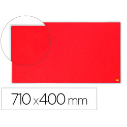 TABLERO DE ANUNCIOS NOBO IMPRESSION PRO FIELTRO ROJO FORMATO PANORAMICO 32" 710X400 MM