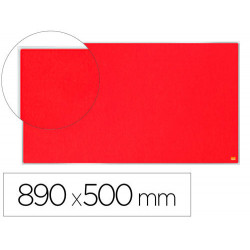 TABLERO DE ANUNCIOS NOBO IMPRESSION PRO FIELTRO ROJO FORMATO PANORAMICO 40" 890X500 MM