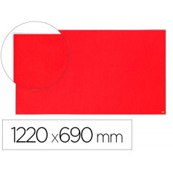 TABLERO DE ANUNCIOS NOBO IMPRESSION PRO FIELTRO ROJO FORMATO PANORAMICO 55" 1220X690 MM