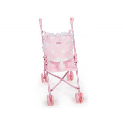 SILLA PEQUEÑA DE PASEO PARA MUÑECAS CARLOTA COLOR ROSA 550X270X410 MM