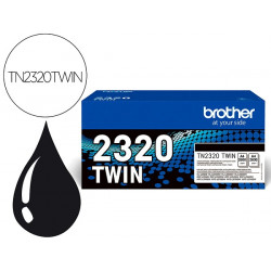 TONER BROTHER TN-2320 DCPL2520DW /2540D/ MFCL2700DW / 2720DW / 2740DW NEGRO 2600 PAGINAS PACK 2 UNID