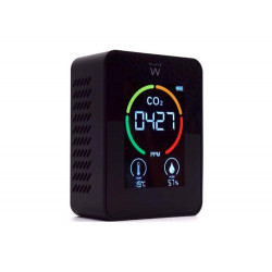 MEDIDOR DE CO2 EWENT PANTALLA LED COLOR DETECTOR CALIDAD AIRE CON INDICADOR DE TEMPERATURA Y HUMEDAD