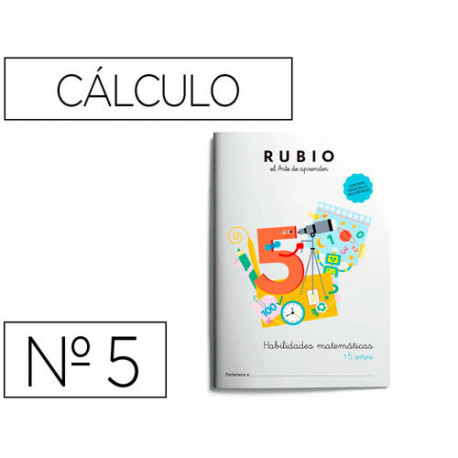 CUADERNO RUBIO HABILIDADES MATEMATICAS + 5 AÑOS