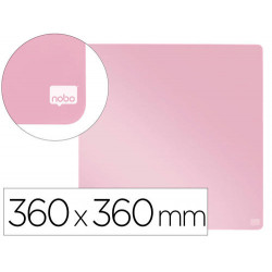 PIZARRA NOBO MAGNETICA PARA EL HOGAR COLOR ROSA 360X360 MM