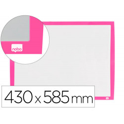 PIZARRA BLANCA NOBO MAGNETICA MARCO FUCSIA 430X585 MM